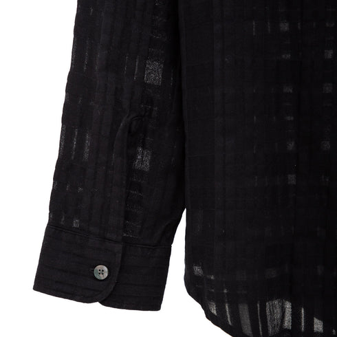 Mfpen Crinkle Shirt Black Check M124-37 Degli Uberti